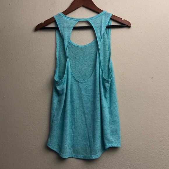 PINK Victoria's Secret Activewear Space Dye Blue Tank Top Size XS - Picture 2 of 7